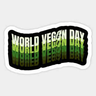 Vintage Logo World Vegan Day Sticker